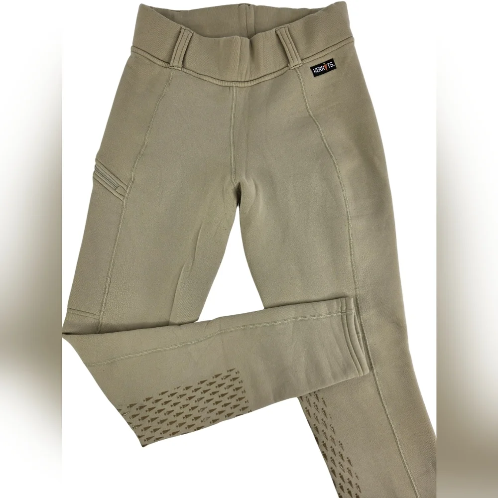 Kerrits Tan Equestrian Riding Tights with Grip Panels 3364-S